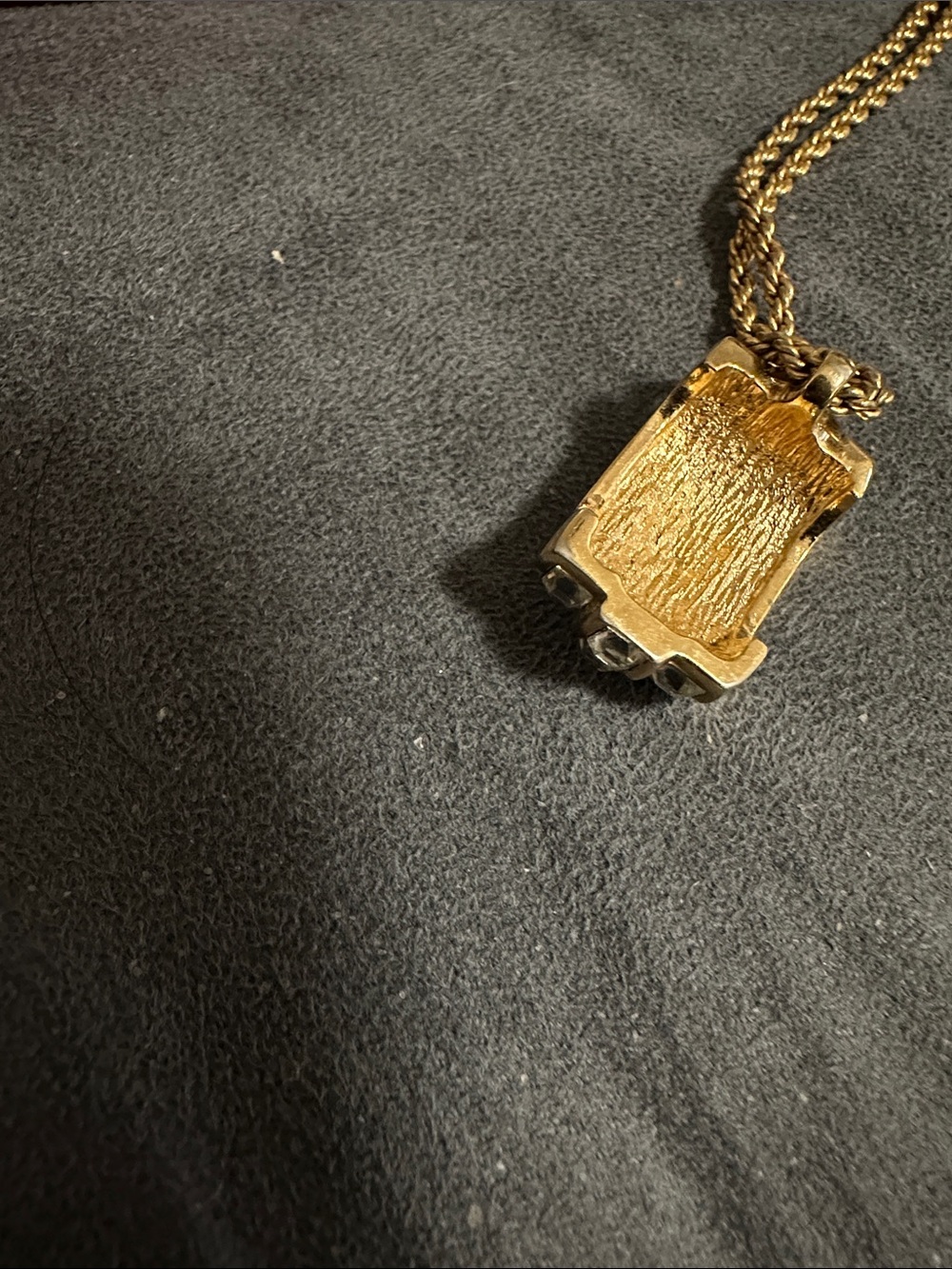 Dior Gold-Tone Crystal Pendant Necklace PREOWNED - Picture 3 of 6